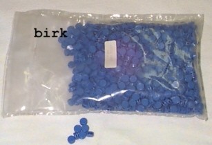 Kunststoffplomben 8 mm, blau